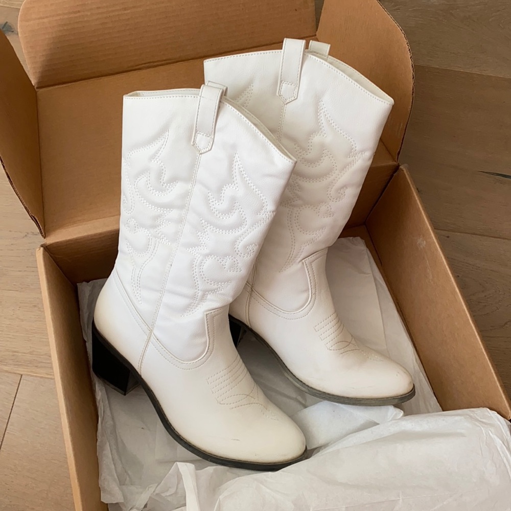 White cowboy boots